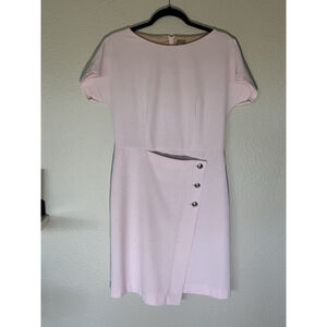 Hugo Boss Pink Short Sleeve Sheath Dress Size 6 Elegant Workwear Modern